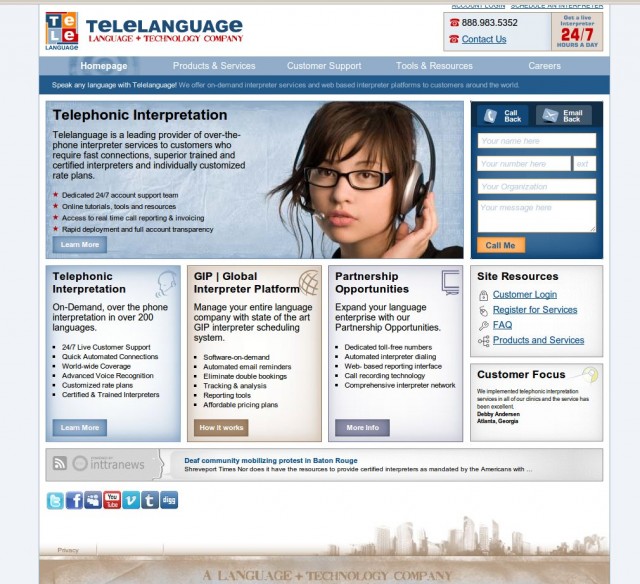Telelanguage Drupal Site